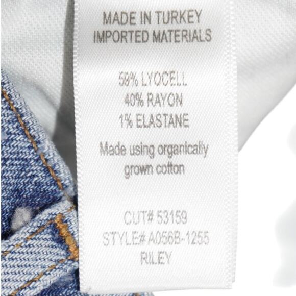 AGOLDE Riley High Rise Distressed Jeans Women’s Size 29 Blue Button Fly - Picture 7 of 7